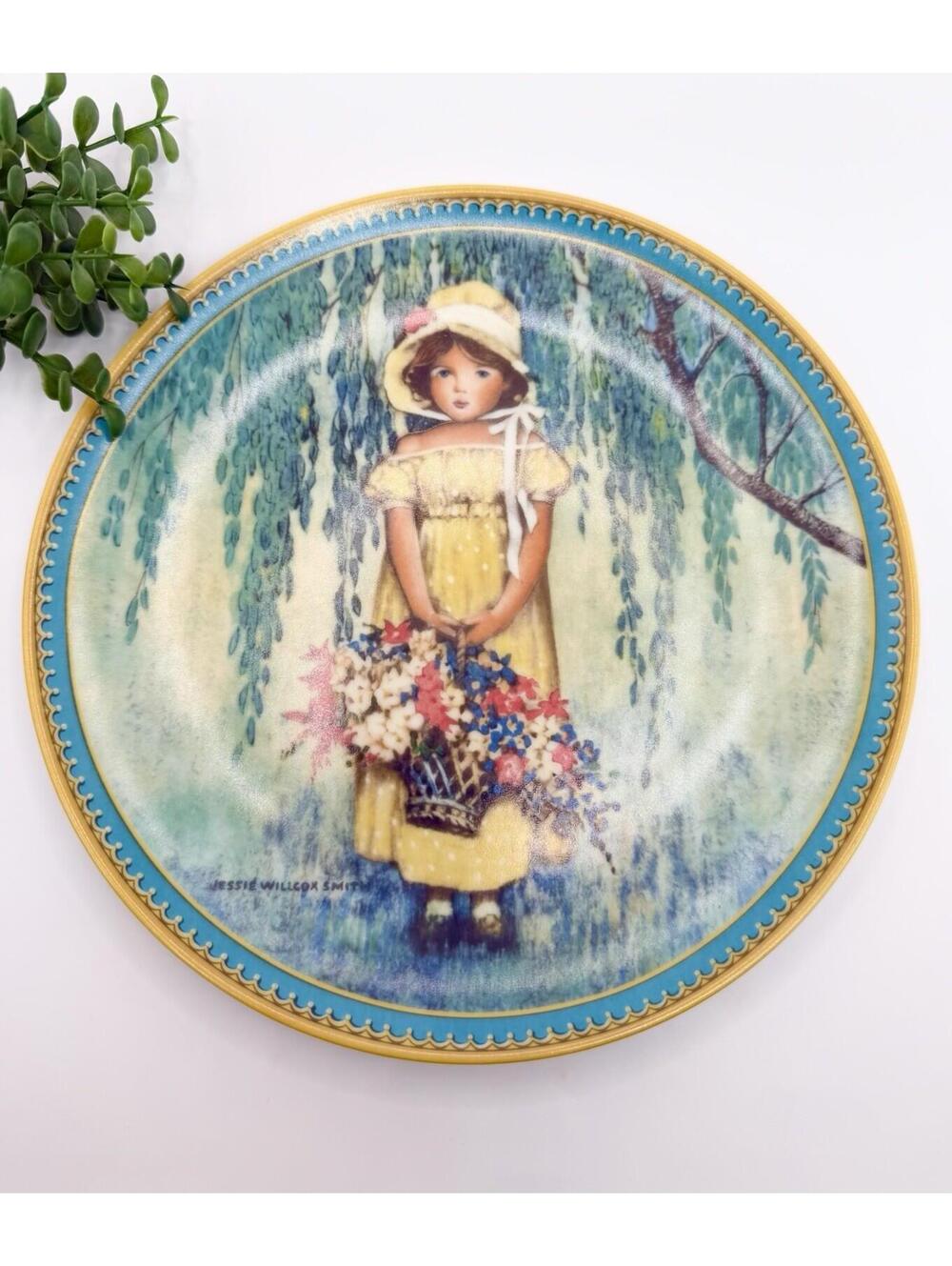 Edwin Knowles "Easter" Collector Plate Jessie Wilcox Little Girl 1986 Vintage